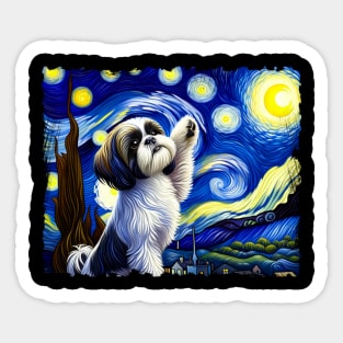 Imperial Impressions Shih Tzu Dog Starry Night Extravaganza Sticker